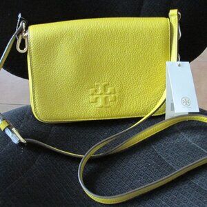 Tory Burch Thea Clutch Crossbody Gold Yellow New with Tags